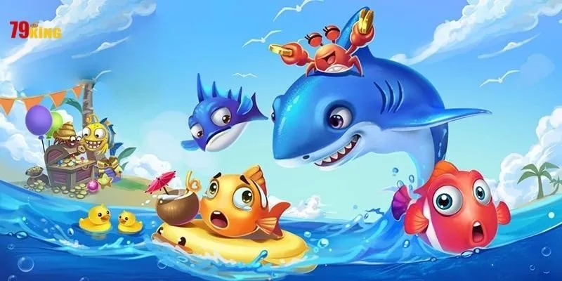 Giao diện game Bắn cá phát lộc 79King với đồ họa 3D sống động