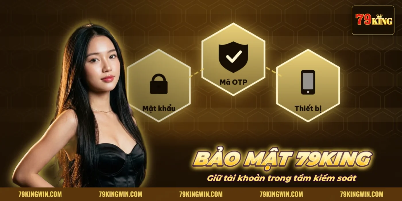 Khiên bảo mật và màn hình nhập mã xác nhận trên điện thoại của 79KING
